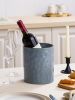 Ocean Utensil Holder, 7.2"+5.8" Ceramic Kitchen Utensil Holder for Countertop, 2 Pieces Cooking Utensil Crocks, Blue