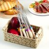 Marshmallow Roasting Sticks Set, 10PCS with Random Colors, Extendable and Reusable Marshmallow Stick, 32IN, Wood Handle