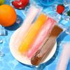 320 Pcs Disposable Beverage Packaging Bag Ice Popsicle Mold Bags with 2 Pcs Orange Funnels DIY Ice Lolly Bags BPA Free Freezer Tubes With Zip Seals fo