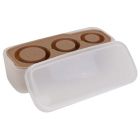 Ice Cube Tray Fit For 20OZ/30OZ/40OZ Stanley Cup Easy Release Silicone Hallow Cylinder Tumbler Ice Cube Mold With Lid And Bin for Iced Juice Whiskey C (Option: Coffee)